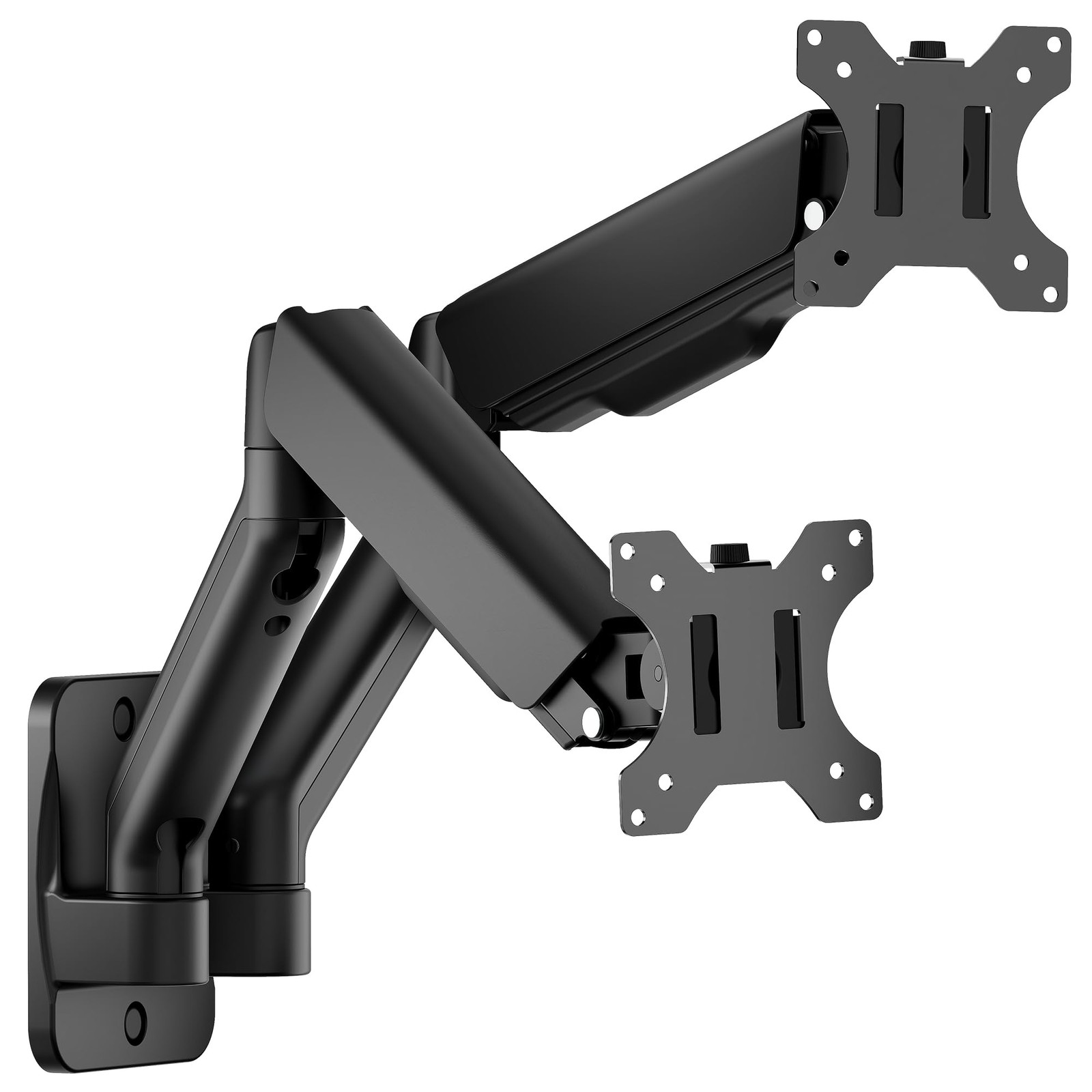 monTEK Dual Monitor Wall Mount for 17 to 32 inch Flat/Curved Screens, Each Holds