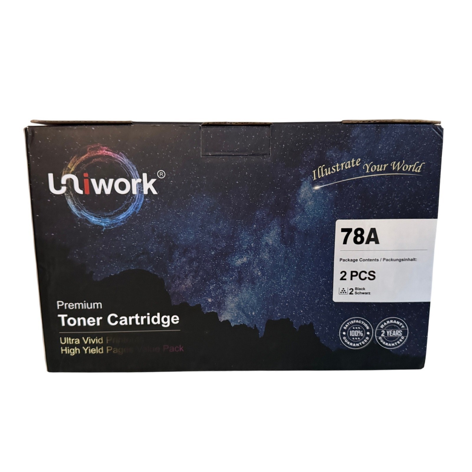 *ONE* Uniwork 78A Premium Black Toner Cartridge Ultra Vivid High Yield Page
