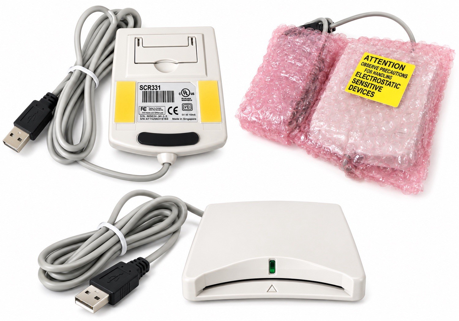 Lot Of (100) SCM Micro System SCR 331 CAC Smart Card Reader