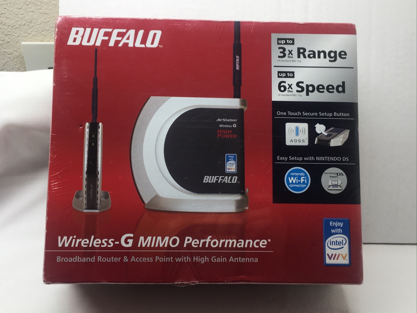 Buffalo Technology AirStation WHR-HP-G54 125 Mbps 4-Port 10/100 Wireless G. Seal