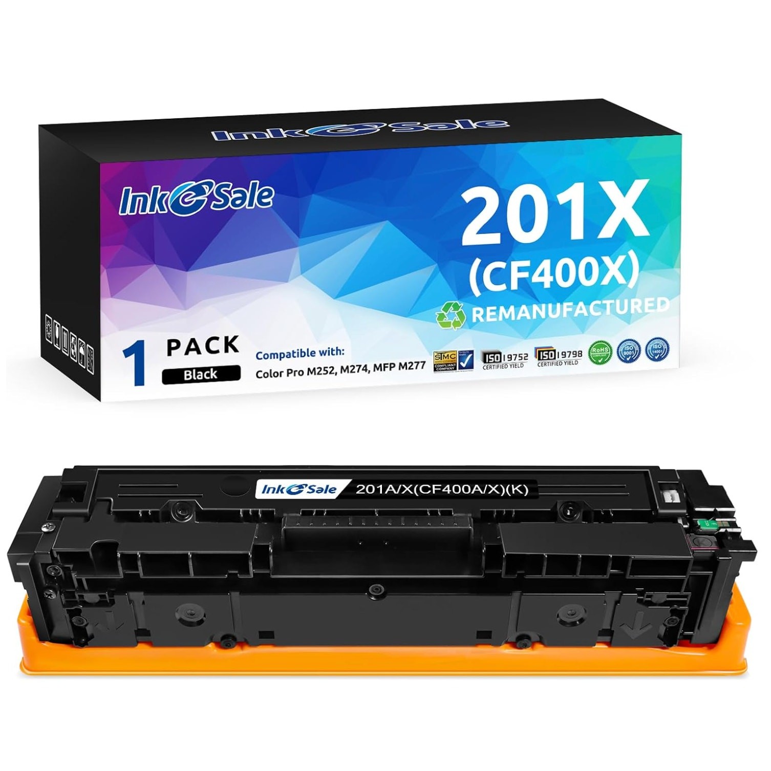 201X Ink E-Sale Replacement for HP CF400X, CF400A- Black Toner Cartridge