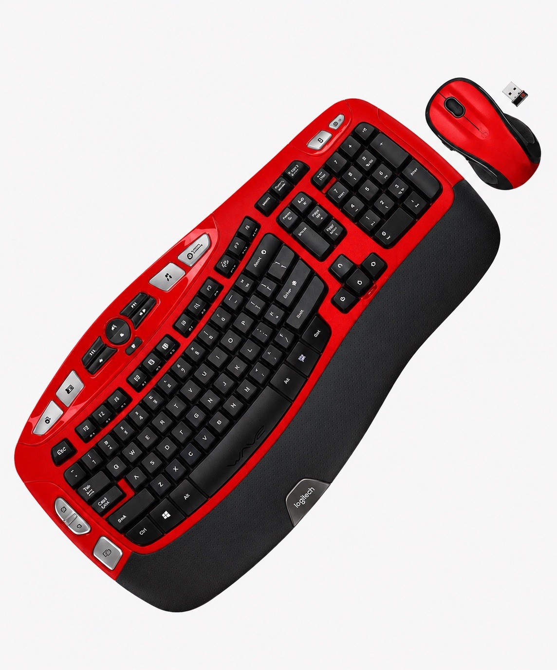Logitech MK550 Comfort Wave K350 Wireless Ergonomic Keyboard M510 Combo