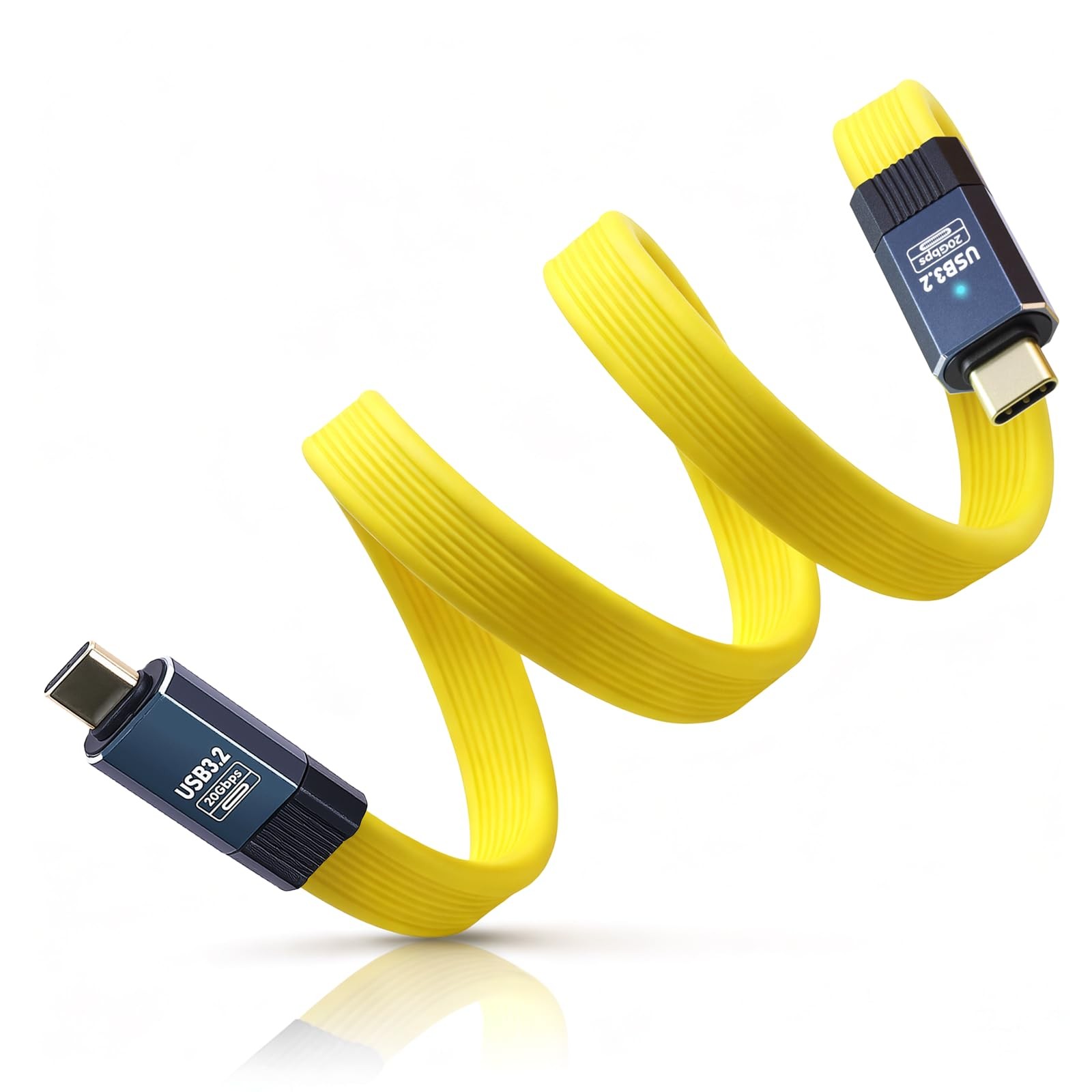 Poyiccot Short USB C Cable 1.5FT, 100W PD Fast Charging, 20Gbps Data 1.5 feet