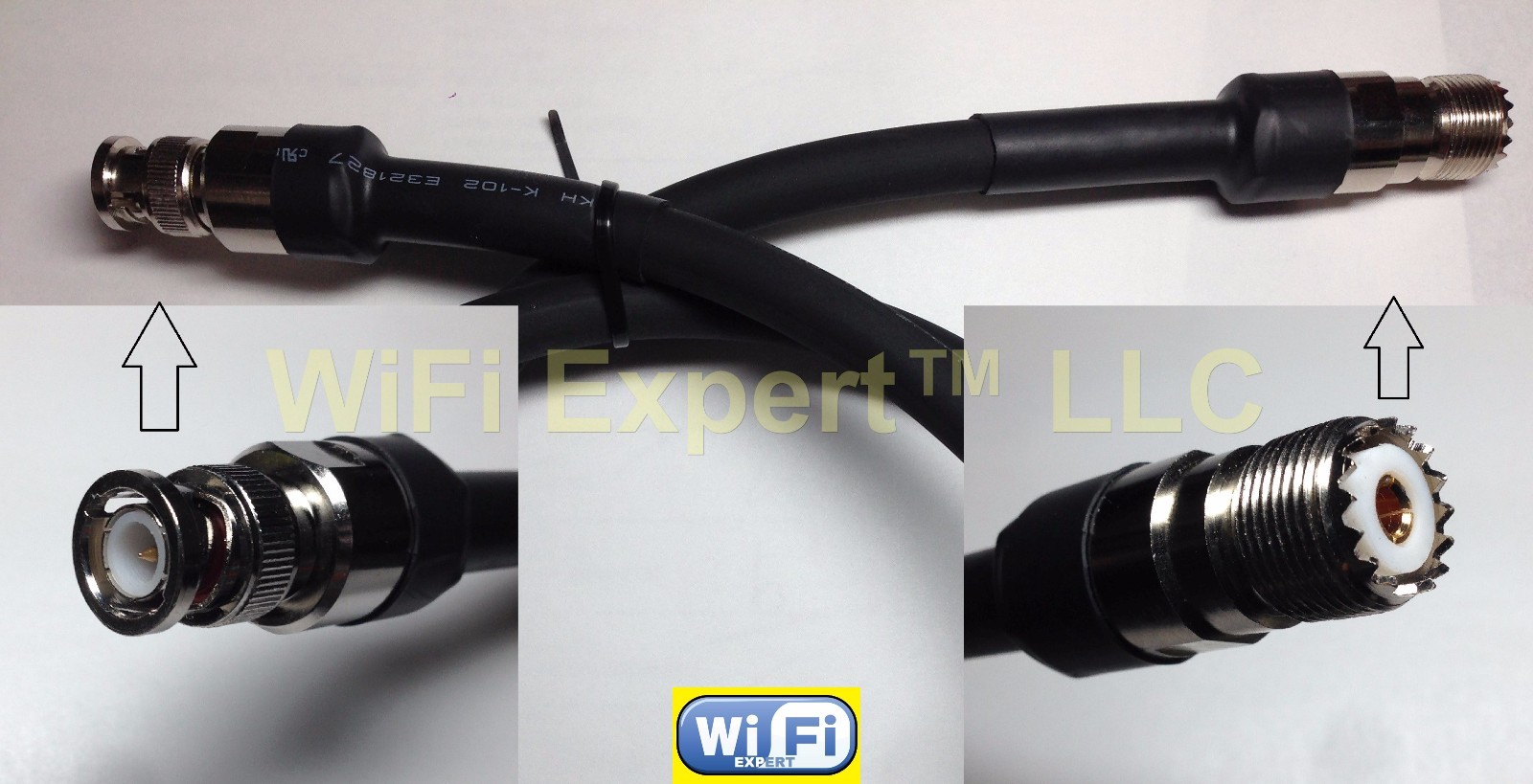 TIMES® 100 FEET LMR400 Coax Cable UHF Female BNC MALE Clamp CB Ham Radio Antenna