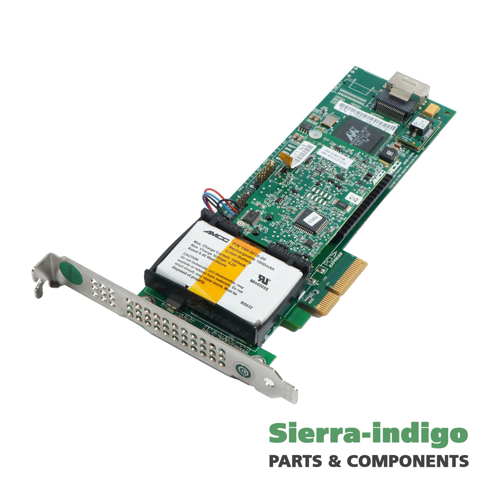 AMCC 3Ware 9650SE-4/8LPML PCI-E SAS RAID Controller Card & BBU-Module-03/04
