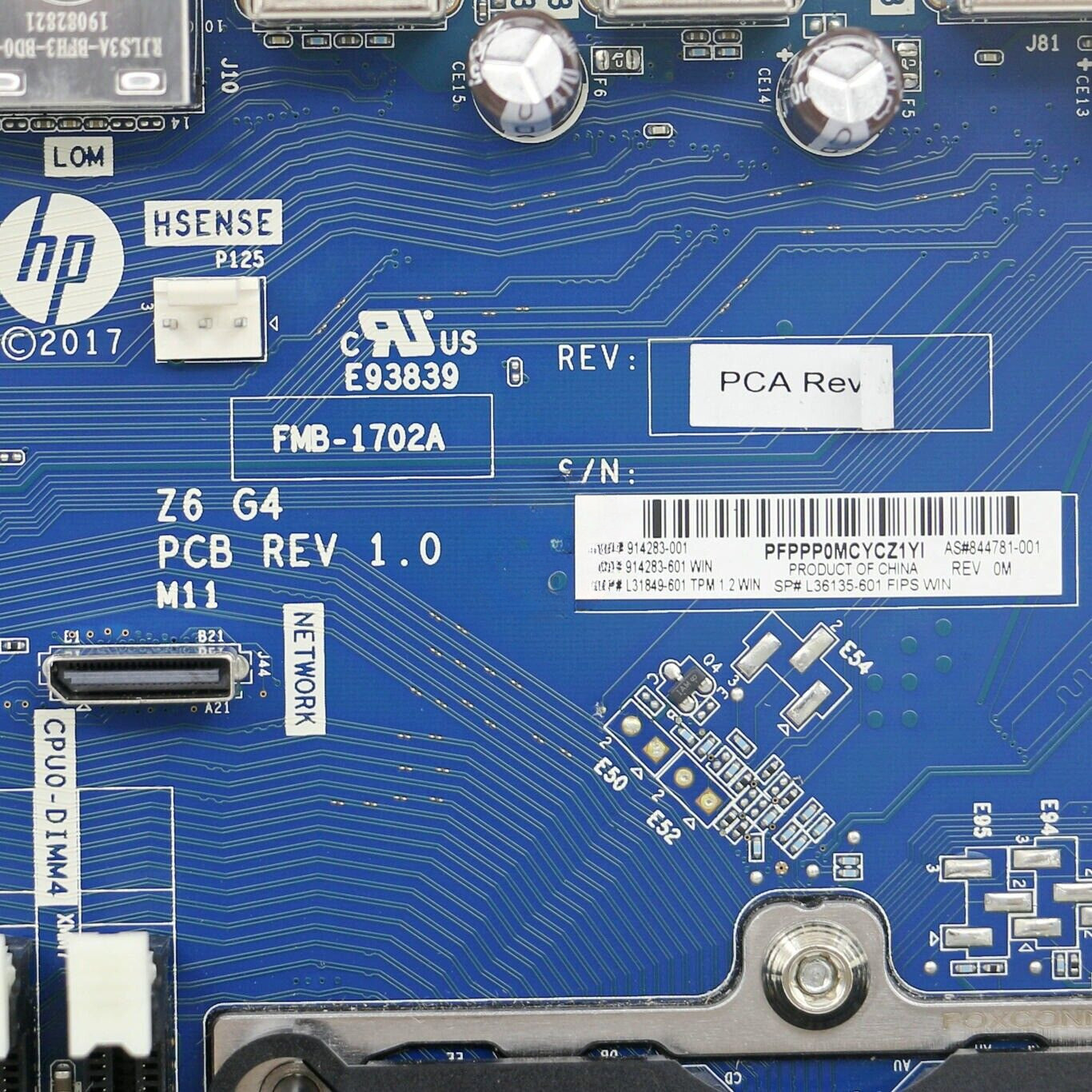 For HP Z6 G4 Workstation 844781 00 motherboard DDR4 192GB VGA E-ATX Tested OK