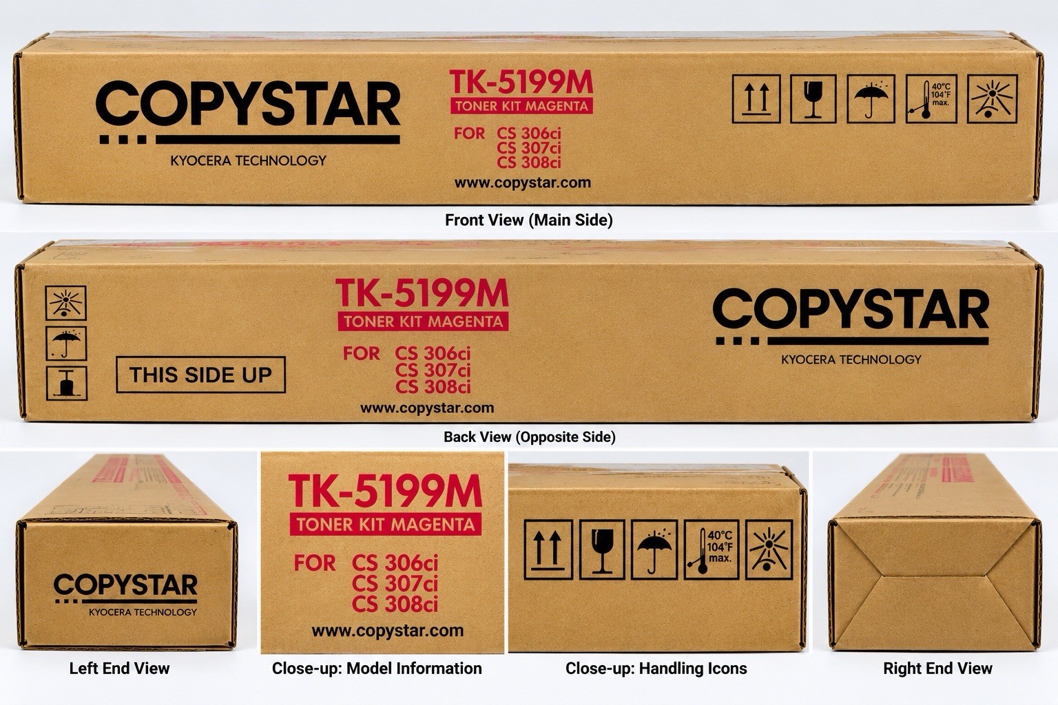 Genuine Copystar TK-5199M Magenta Toner Kit CS 306ci 307ci 308ci Kyocera OEM