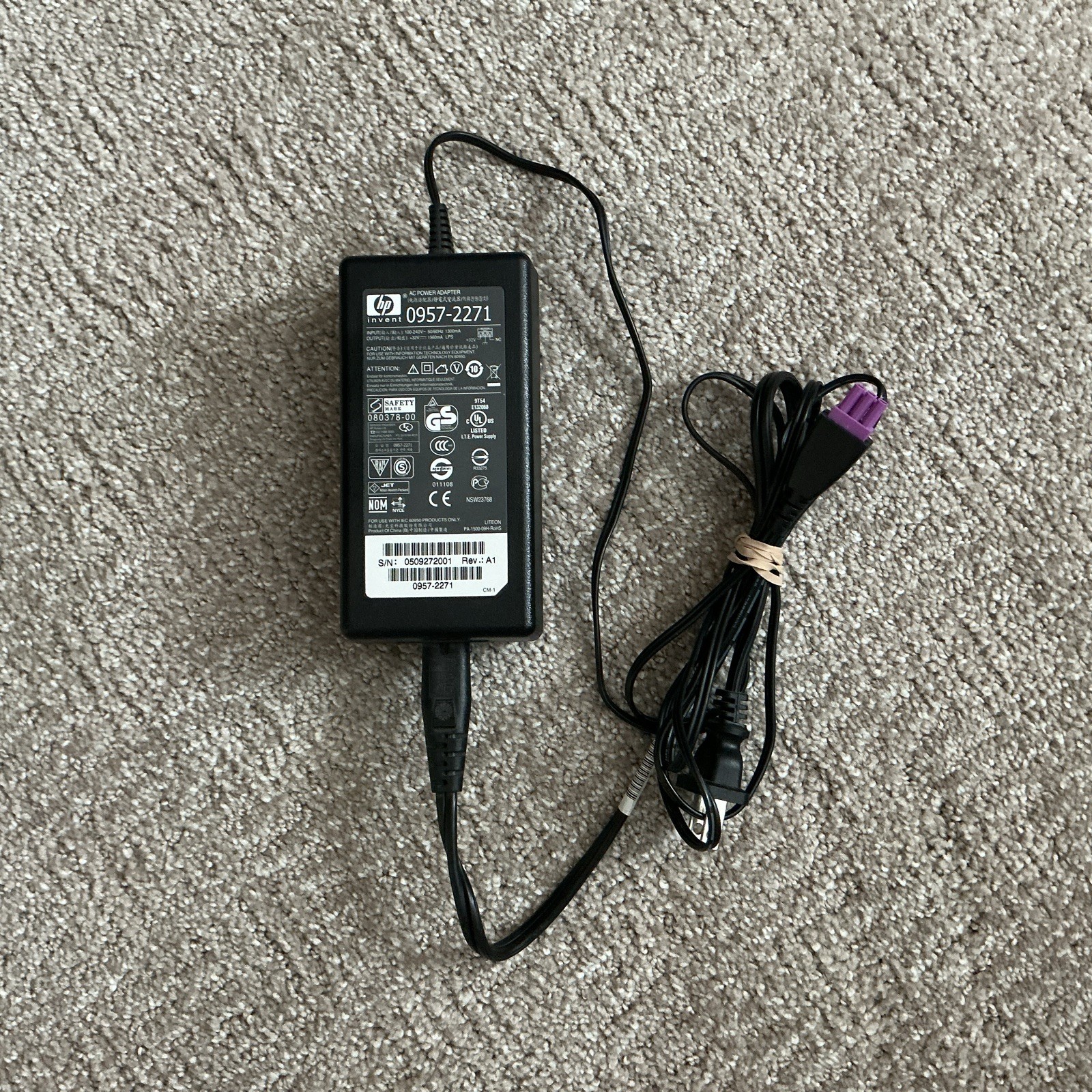 Genuine OEM HP AC Power Cord Adapter 0957-2271 for Officejet 6000 6500 Printer
