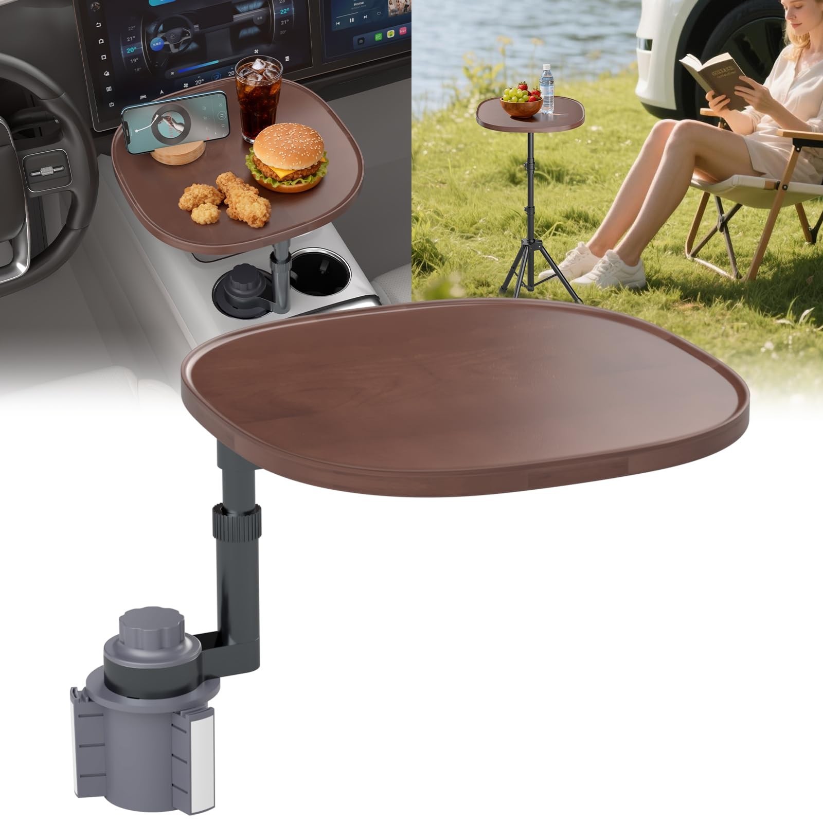 Car Tray Table & Car Laptop Desk - Height Adjustable 360° Swivel Tripod, So