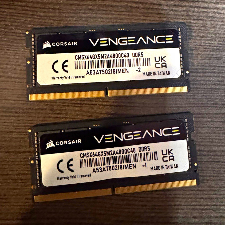 Corsair Vengeance 64GB (2x32GB) DDR5-4800 SO-DIMM ECC