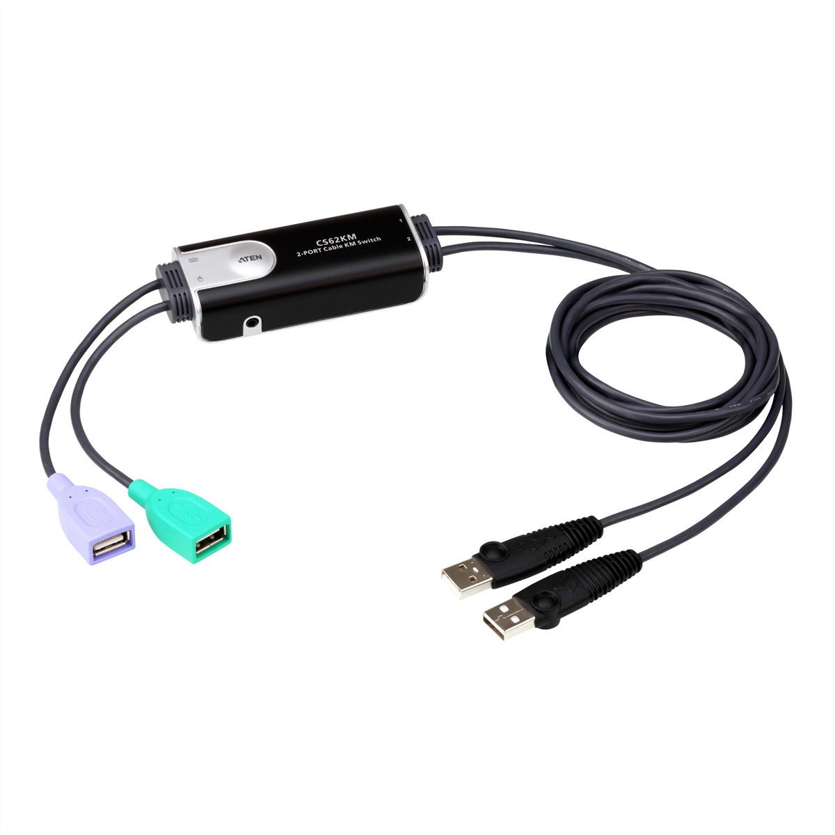 ATEN CS62KM USB Boundless KM Sw KVM Switcher 2-Port ~D~