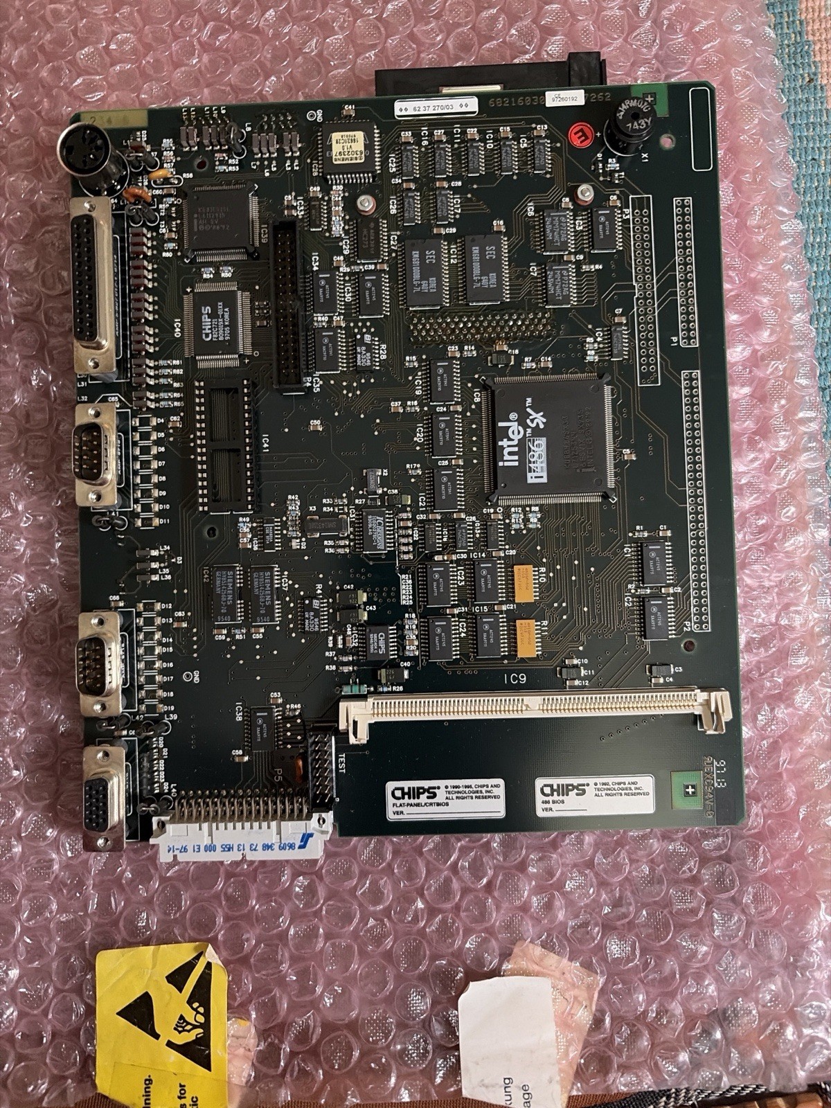 Vintage Intel 486 SBC Industrial Motherboard Siemens Chips Technologies PCB