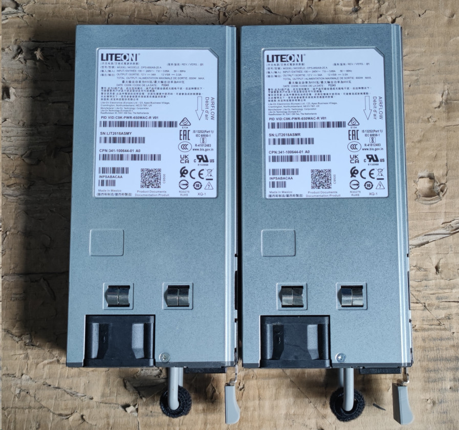 Cisco C9K-PWR-650WAC-R 341-100644-01 650W AC Power Supply For C9500-48Y4C/ 24Y4C