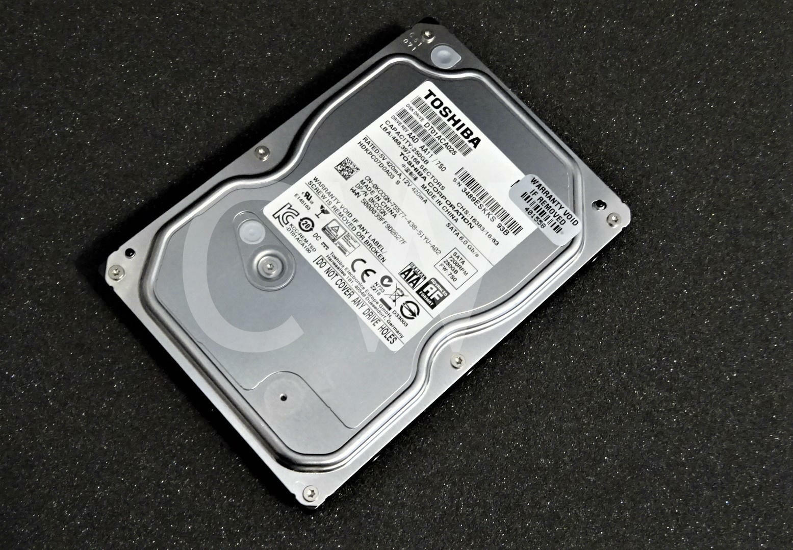 DT01ACA025 HDKPC07D0A03 Toshiba 250GB 7200RPM 6Gbps 3.5" SATA HDD Hard Drive