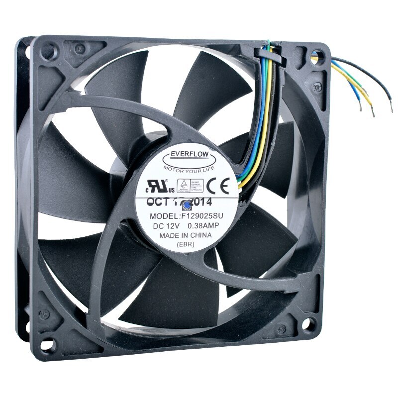 F129025SU 9.2cm 92mm 92x92x25mm DC12V 0.38A 4lines High speed cooling fan