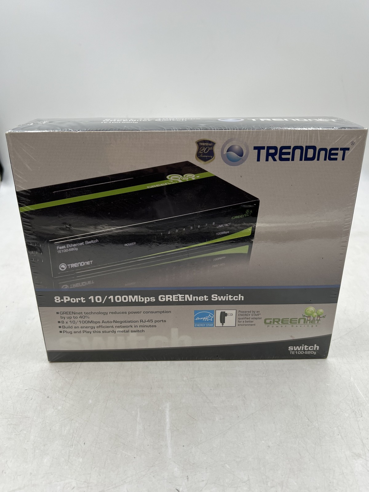 New Sealed TRENDnet 8-port Gigabit GREENnet TE100-S80G 
