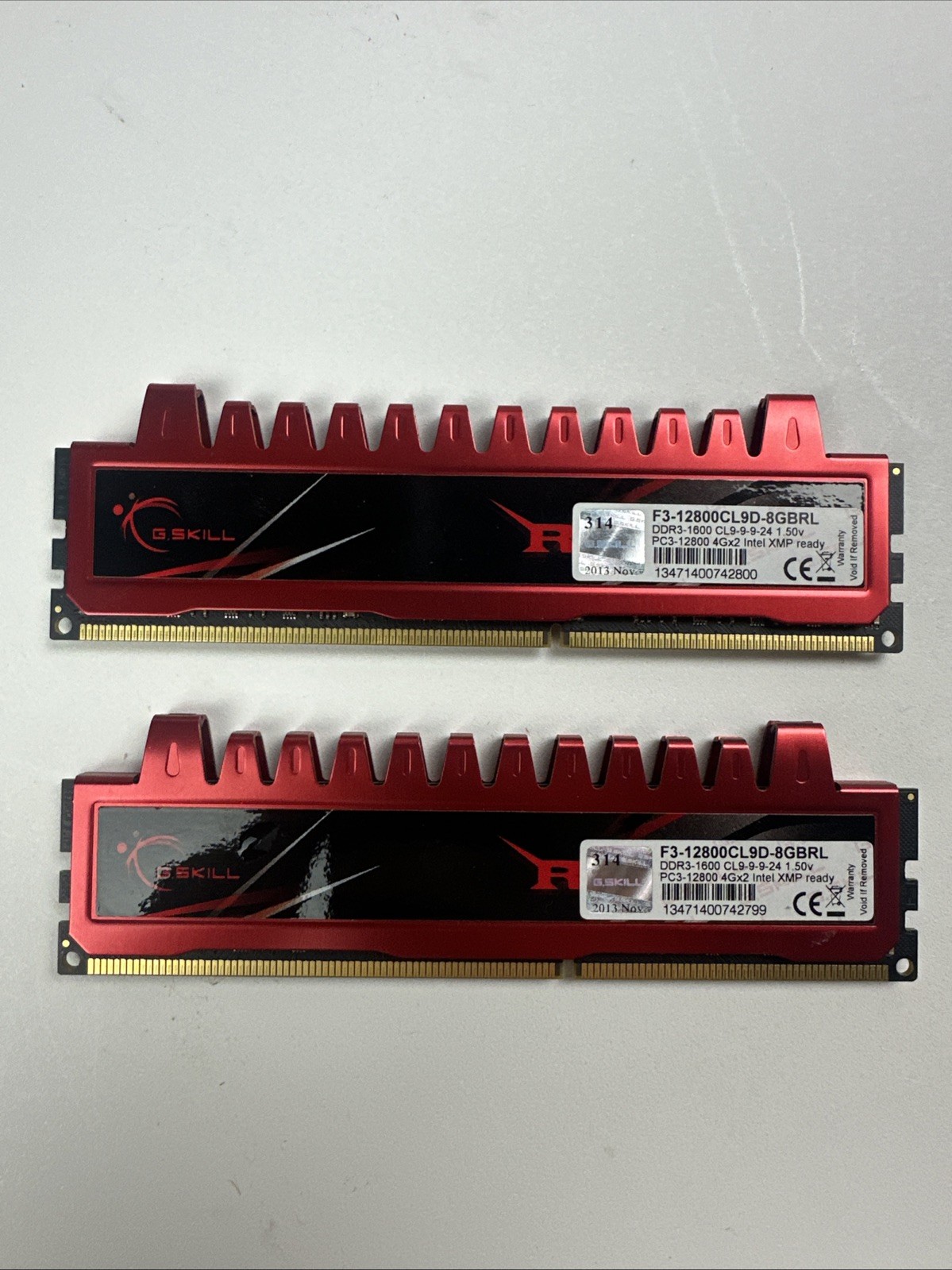 G. SKILL Ripjaws X F3-12800CL9D-8GBRL PC3-12800 8GB (2 x 4GB) DDR3 1600MHz RAM