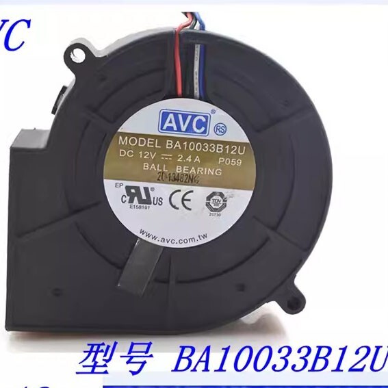 AVC BA10033B12U 9733 DC12V 2.4A 4-Wire Turbo Cooling Fan
