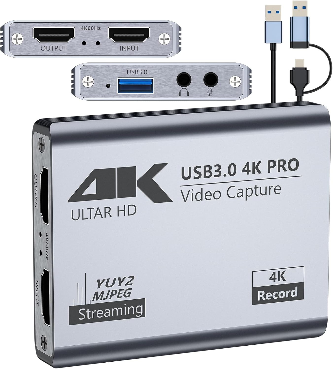 Video Capture Card 1080P Game Capture Recording Compatible Switch/Xbox/PS5/PC