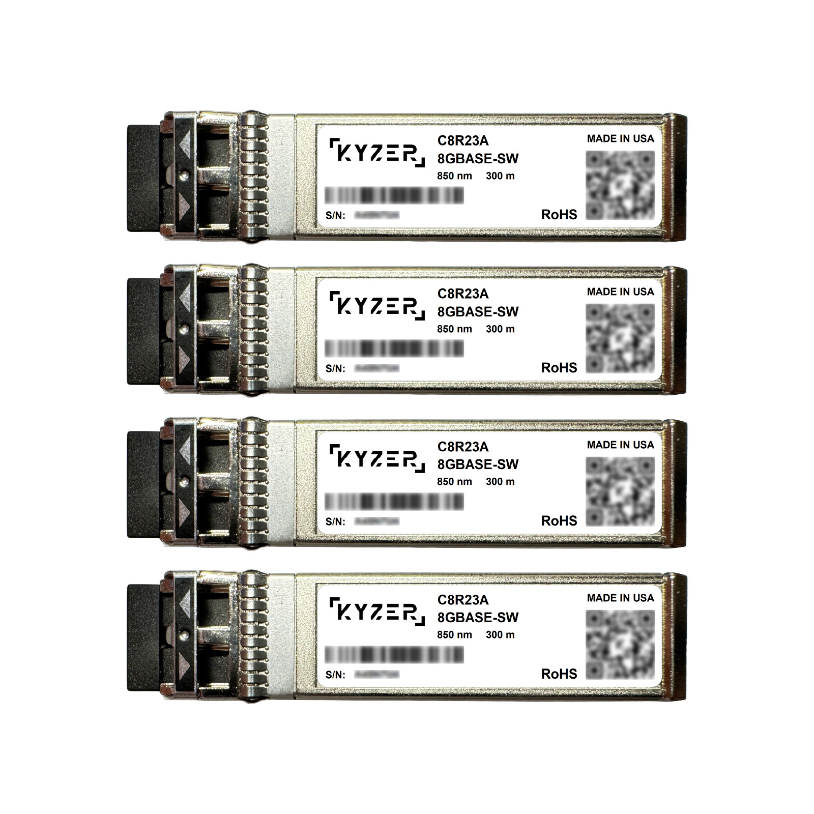 HP/HPE C8R23A 720998-001 717875-001 MSA 8GB SW SFP+ Transceiver (4 Pack)