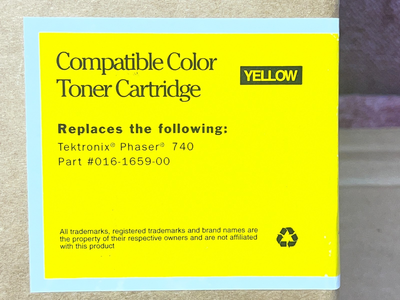 Infinity Tektronix Phaser 740 PN 016-1659-00 Yellow Ink Toner Cartridge Sealed