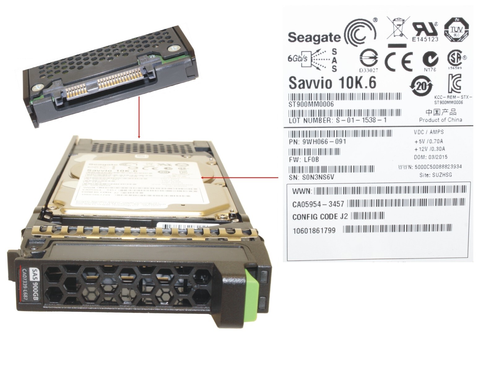 Fujitsu ETERNUS CA07339-E687 CA05954-3457 10601861799 900GB