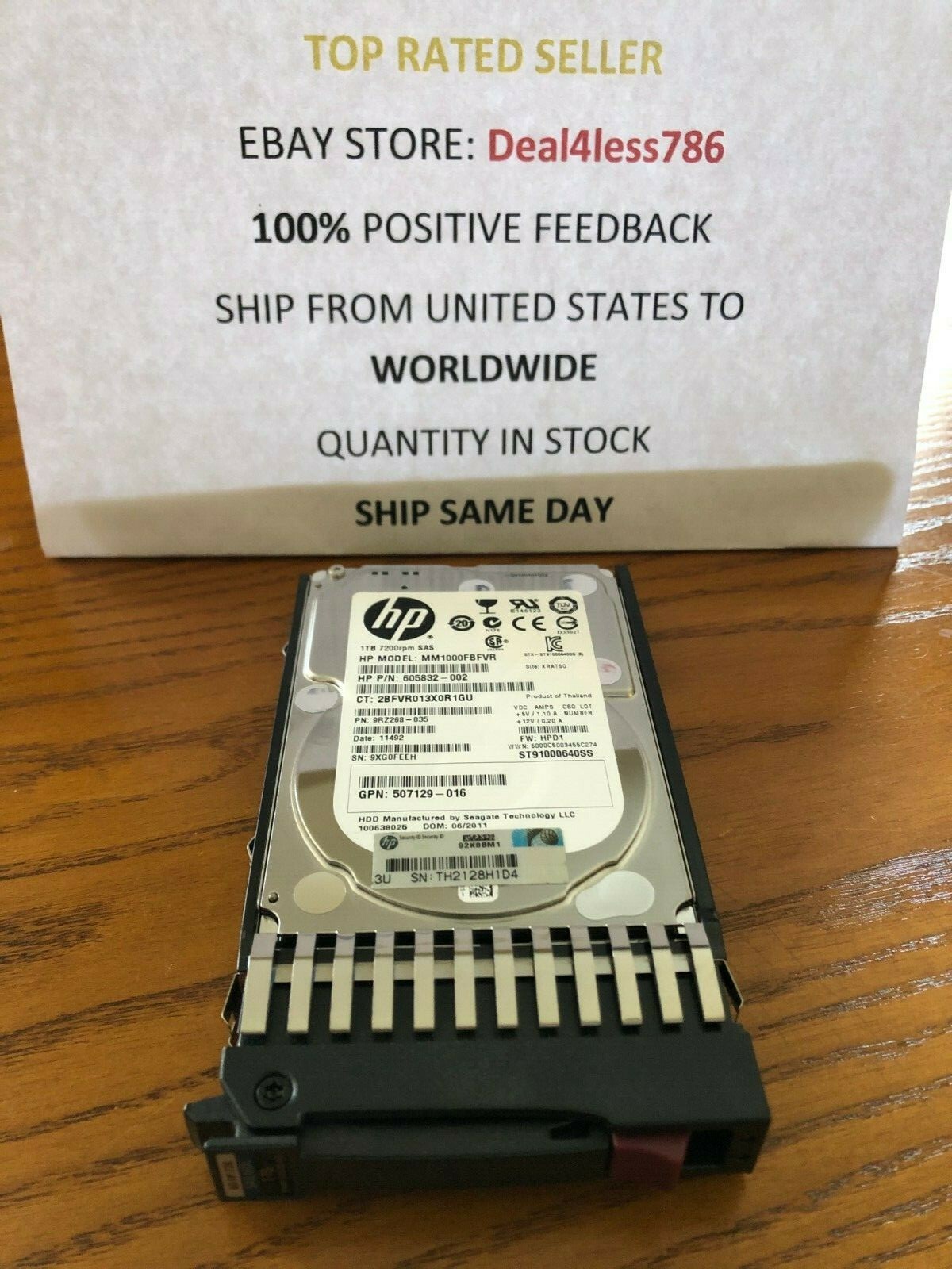 605835-B21/606020-001/507129-016/605832-002/652747-002-HP 1TB 7.2K SFF 6G MDL DR