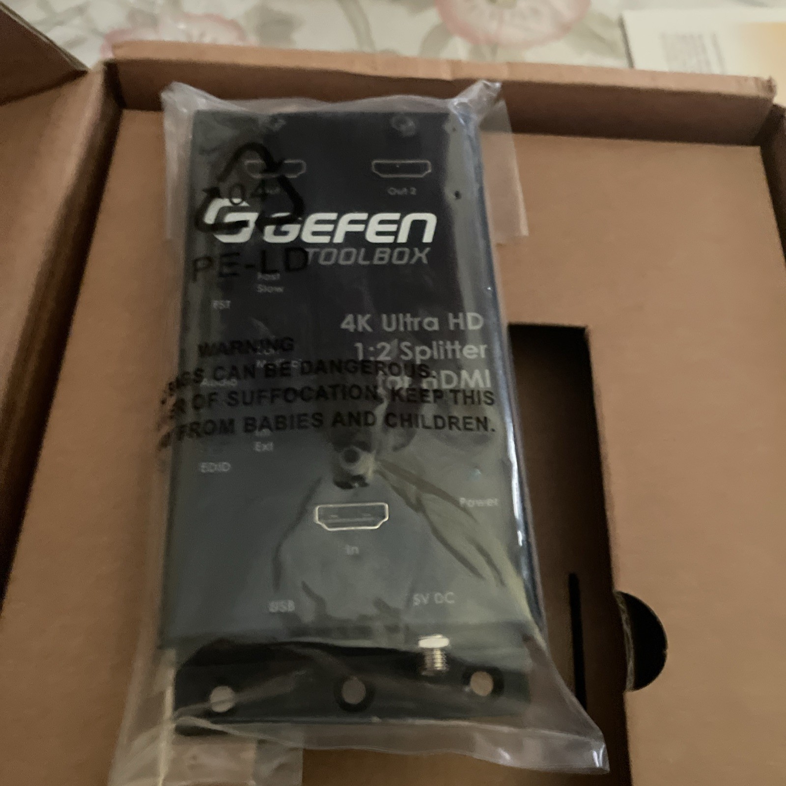 Gefen GTB-HD4K2K-142C-BLK 4K Ultra HD 1:2 Splitter for HDMI