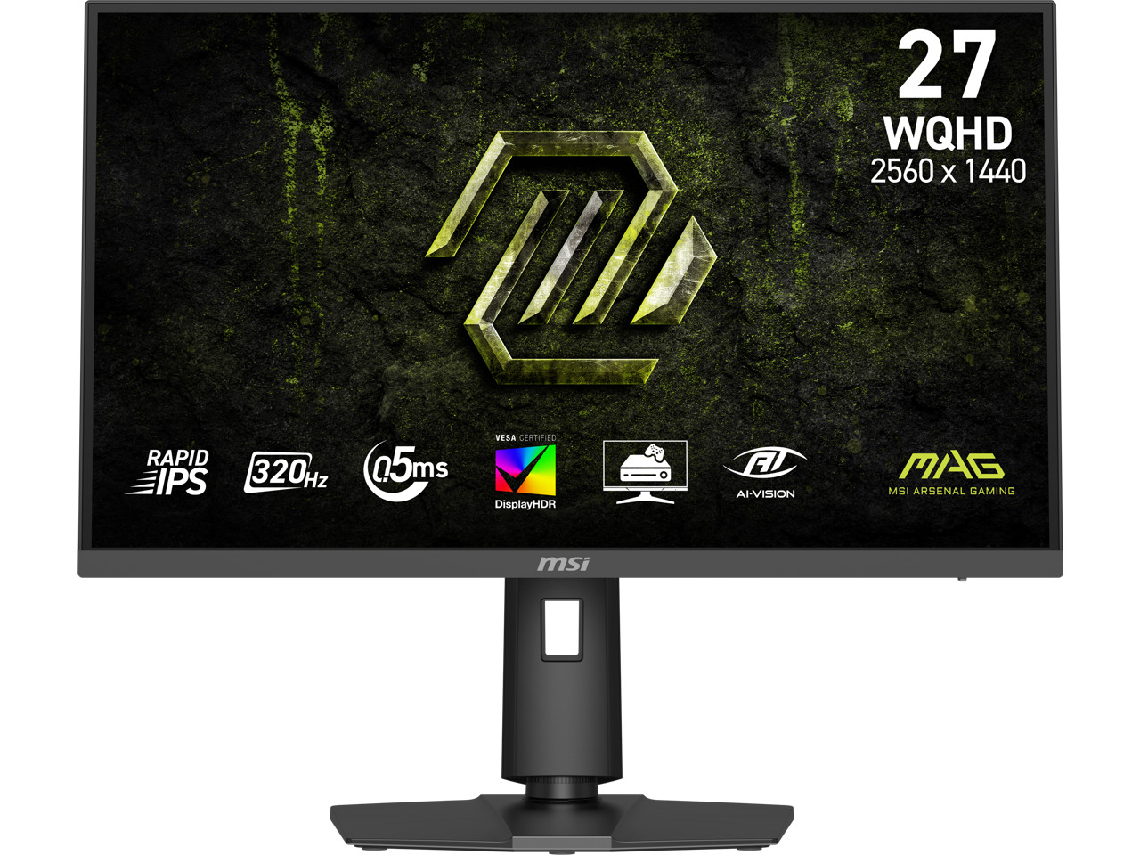 MSI 27 inch WQHD 2K 1440P 320Hz IPS AMD FreeSync Premium & G-Sync Compatible 0.5