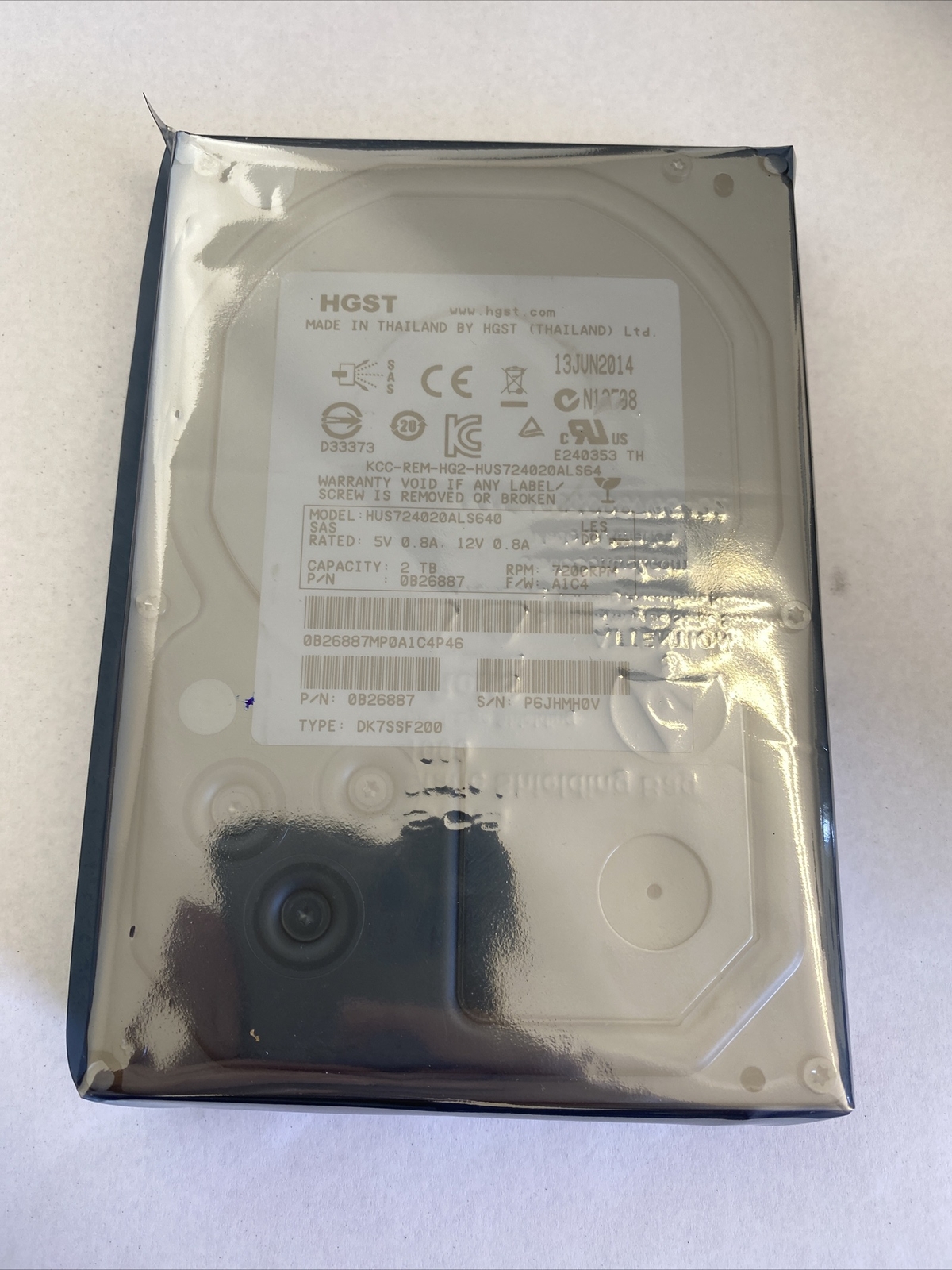 HGST Hitachi HUS724020ALS640 2TB 3.5" SAS HDD 0B26887 7200 RPM