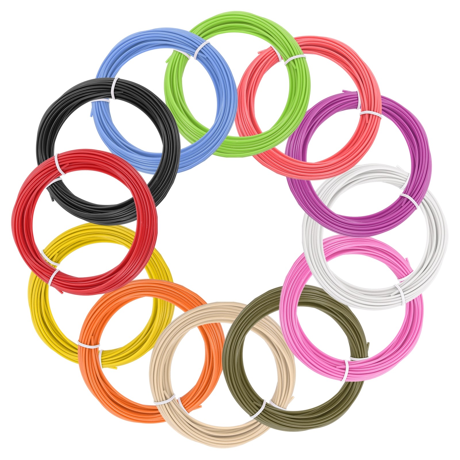 12 Colors 3D Pen Filament, 1.75mm Each 33FT, Total 396FT PCL Filament Refills