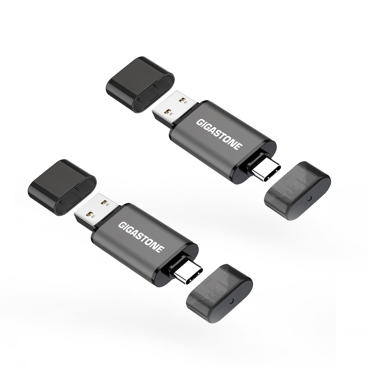 【GIGASTONE】 Z40 1TB 2-Pack 2-in-1 Dual OTG Flash Drive USB3.2 Gen 1,