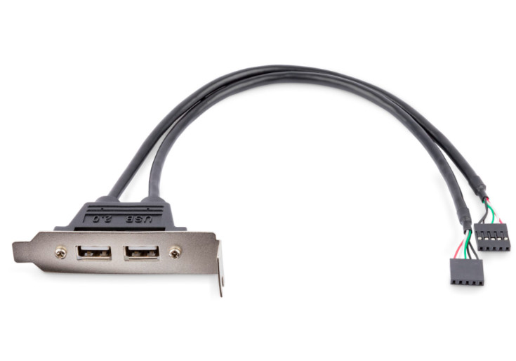 StarTech 2‑Port USB A Slot Plate Adapter USBPLATELP - Pack of 2