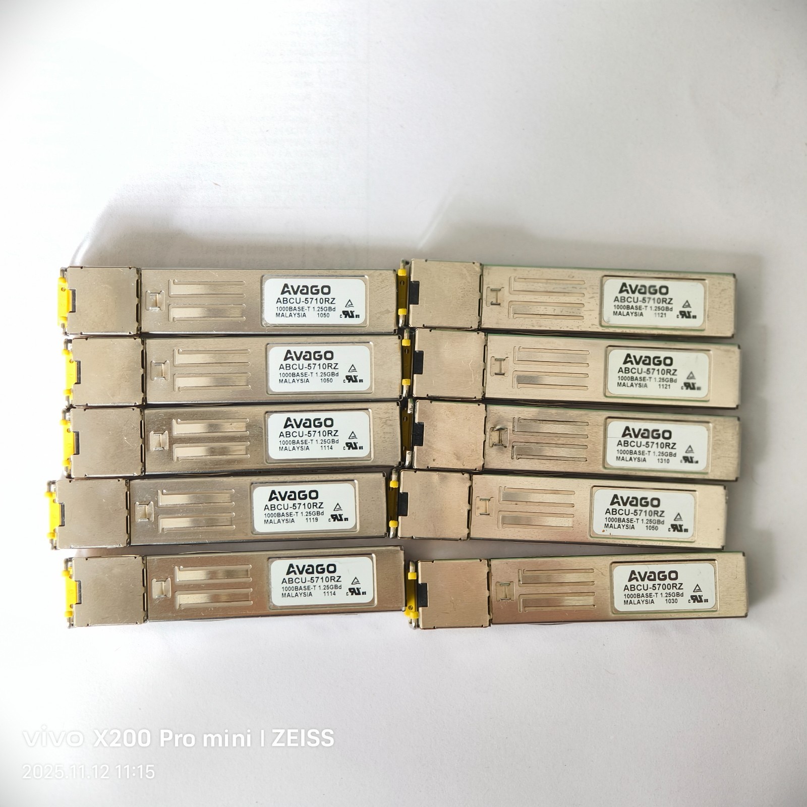 AVAGO ABCU-5710RZ 1000BASE-T Transceiver Module Copper RJ45    LOT OF 10