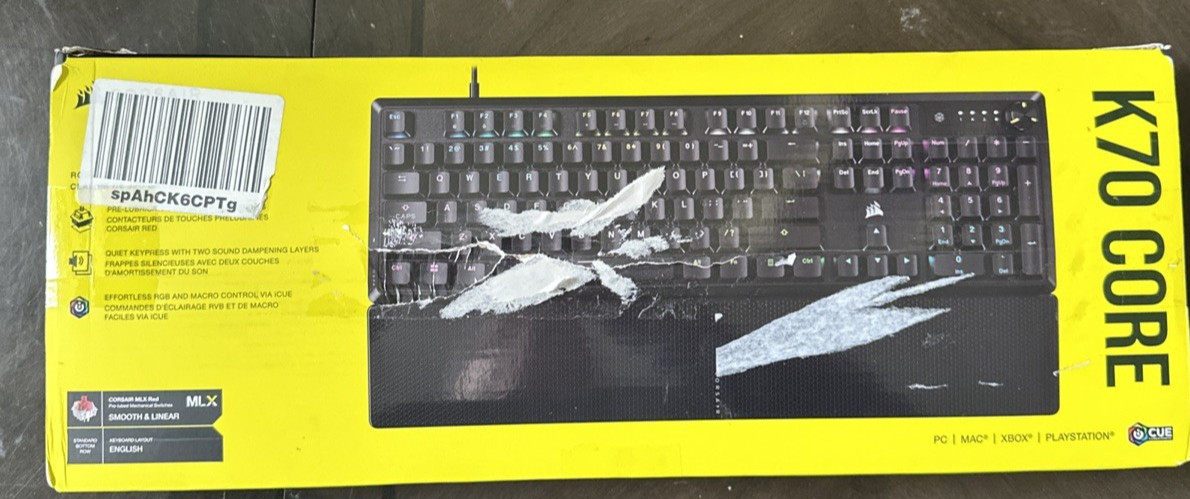 Corsair K70 Core RGB Mechanical Gaming Keyboard New in Box