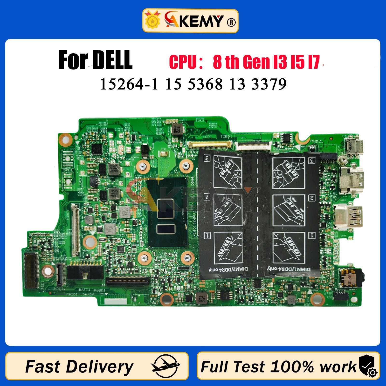 15264-1 Motherboard For DELL 7368 7378 7569 7579 0X6C95 08DX5J 0MK2Y6 i3 i5 i7