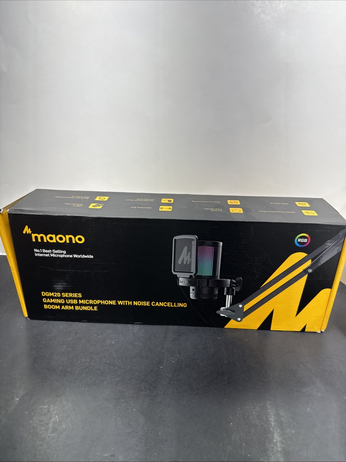 MAONO Black DGM20 Series USB Gaming Microphone with Noise Cancelling
