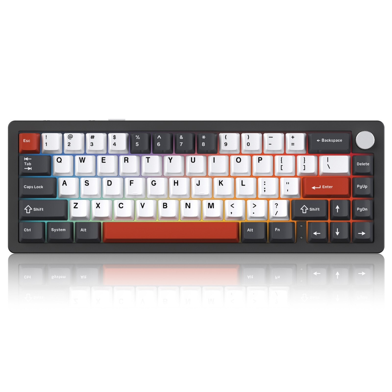 NABI NB1 65% Wireless Mechanical Gaming Keyboard, RGB, Aluminum, 66 Keys BLK/BLK