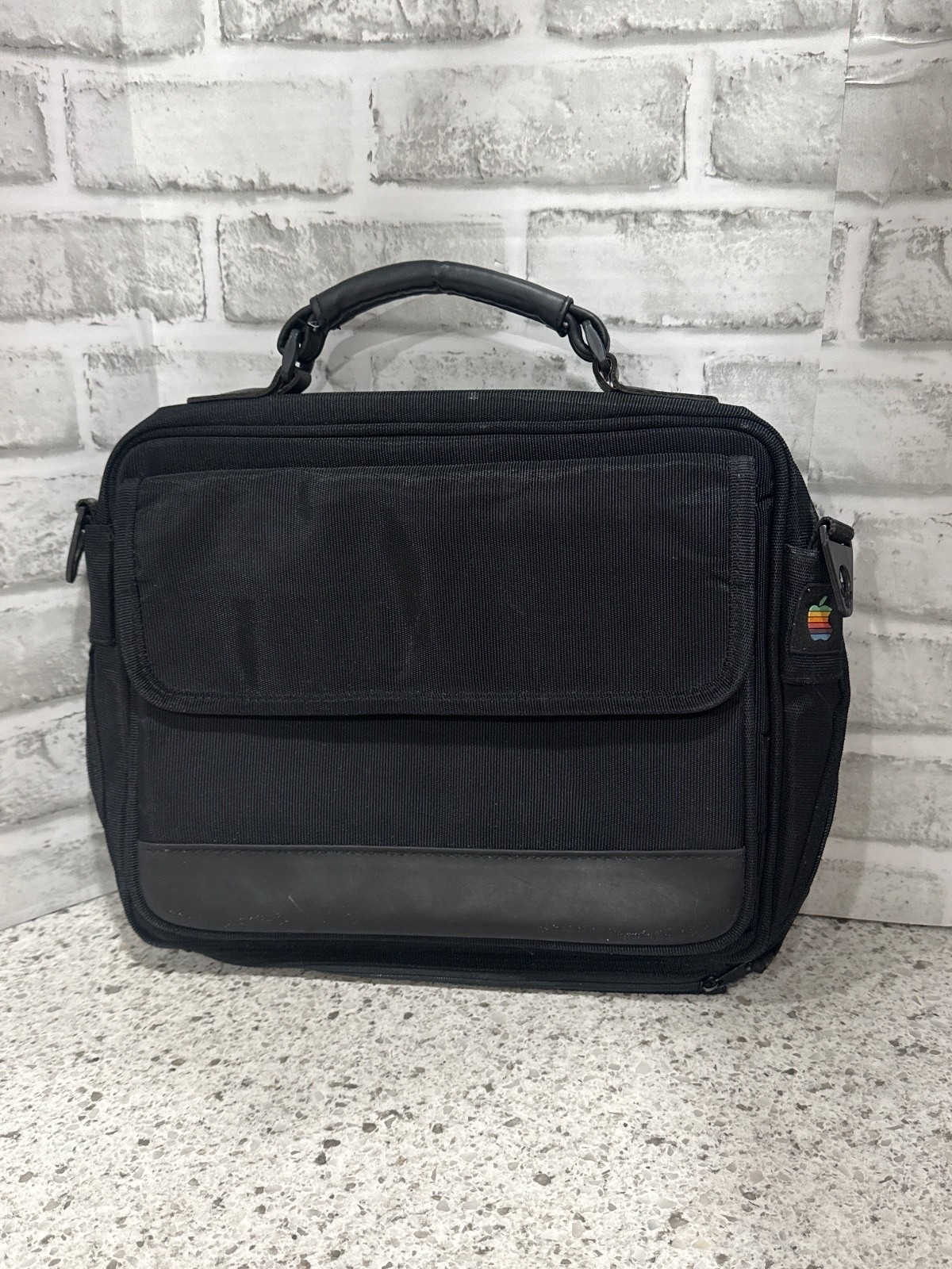 Vintage (1980's-1990's) Apple Black Laptop Briefcase with Retro Logo
