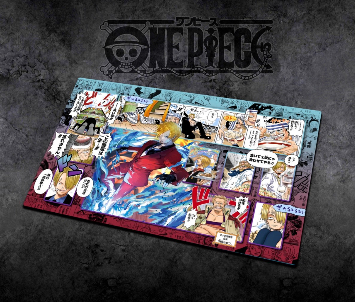 Sanji One Piece Playmat With Zones OPCG TCG CCG Game Play Mat NEW！