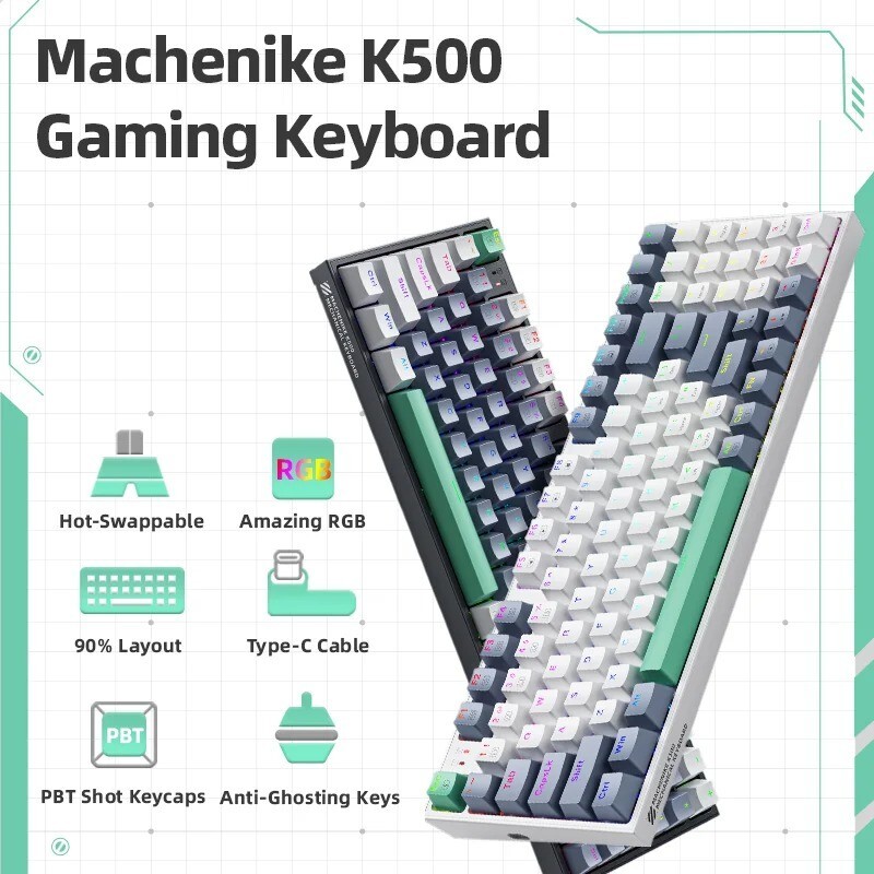 Teclado Mecánico Gamer Juegos Iluminación Para PC Computadora Interruptor Rojo