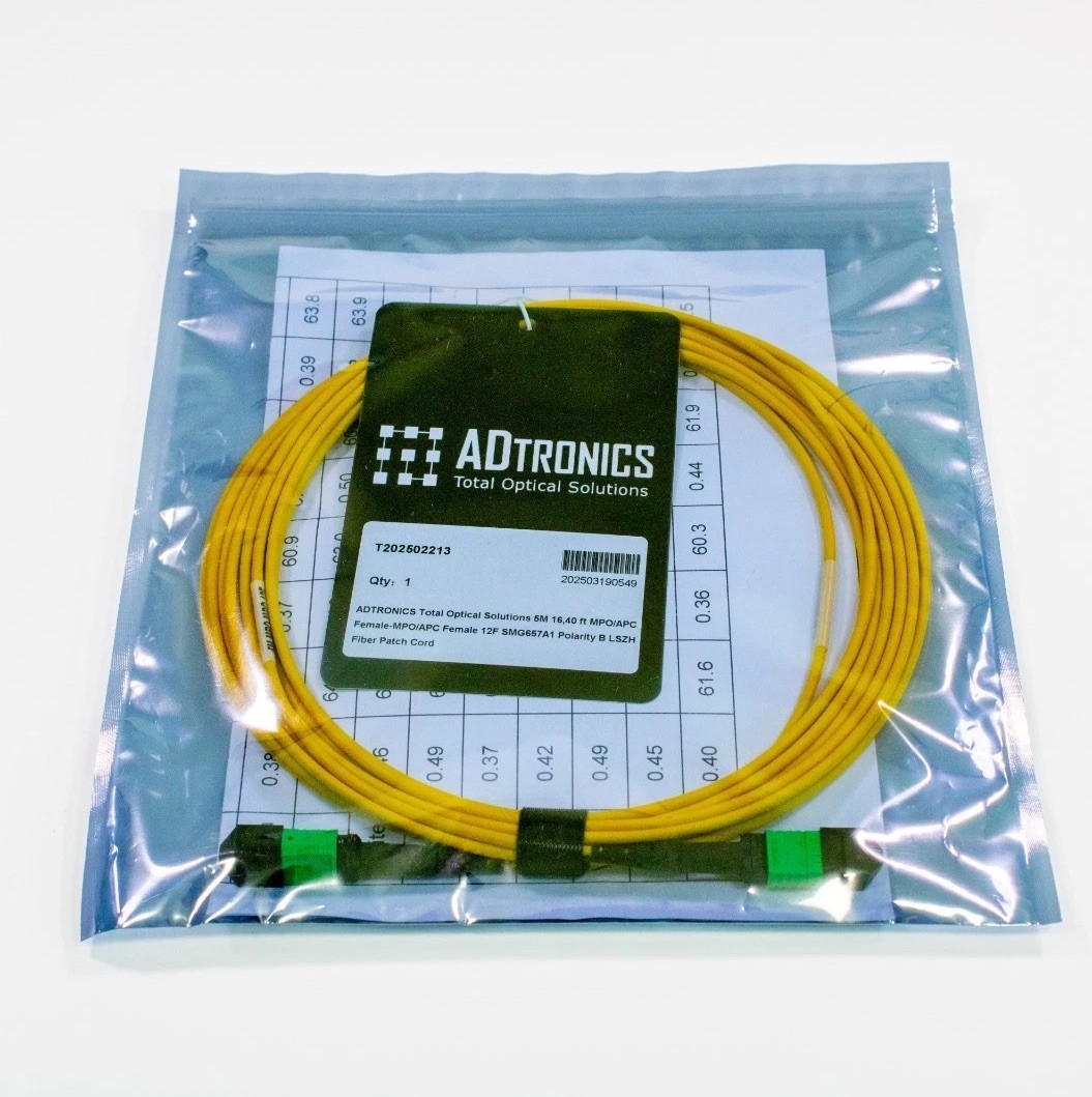 MPO APC 12Fiber 5M Type B Female to Female LSZH Fiber Optic Patch Cable 40G 100G