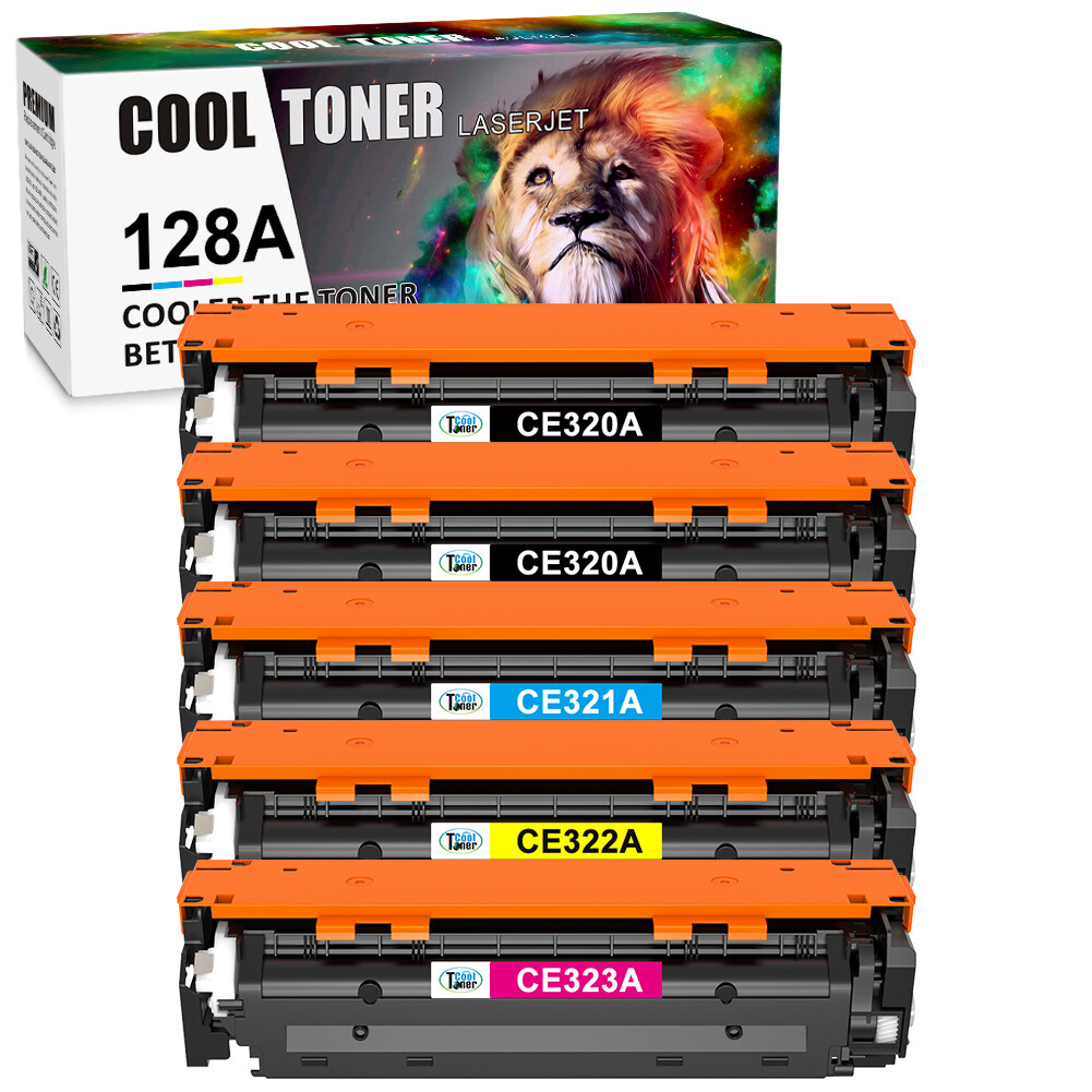 5PK CE320A CE321A CE322A CE323A 128A Toner for HP Laserjet Pro CM1415fnw CP1525n