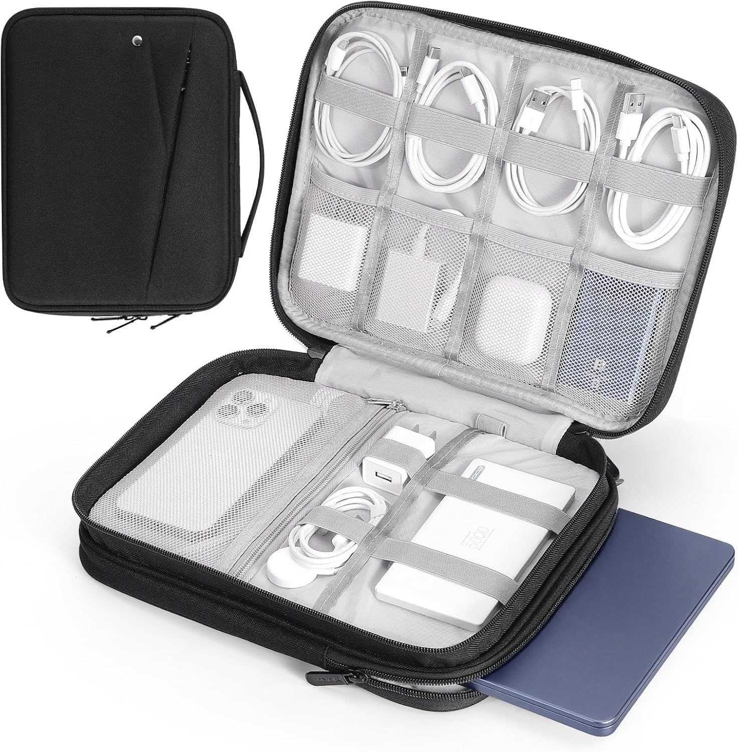 Laptop Sleeve Bag with Multiple Pockets for 13.3-14 Inch Devices and Storage