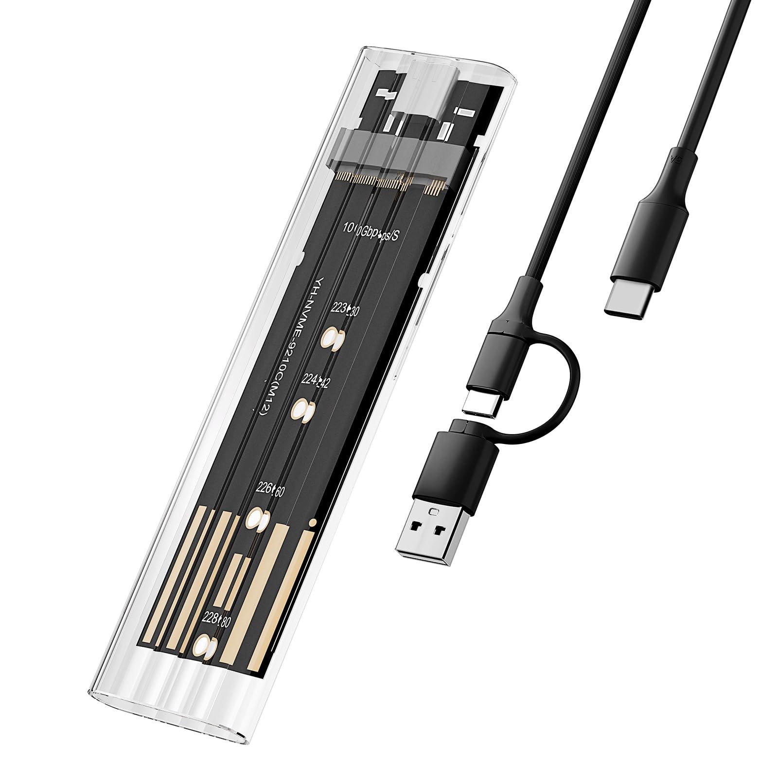 M.2 NVMe SSD Enclosure, High-Speed to USB Enclosure with 3.2 Gen 2...