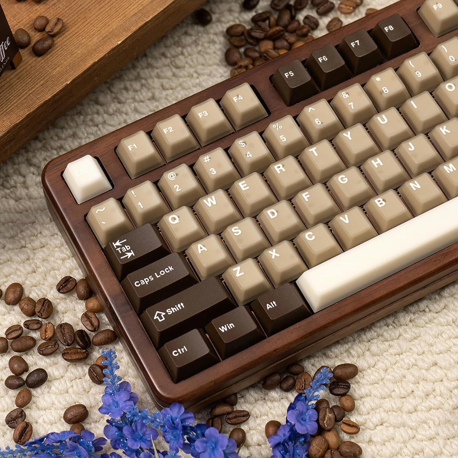 164 Keys Coffee Translucent Keycaps Doubleshot PBT Cherry Profile Keycap