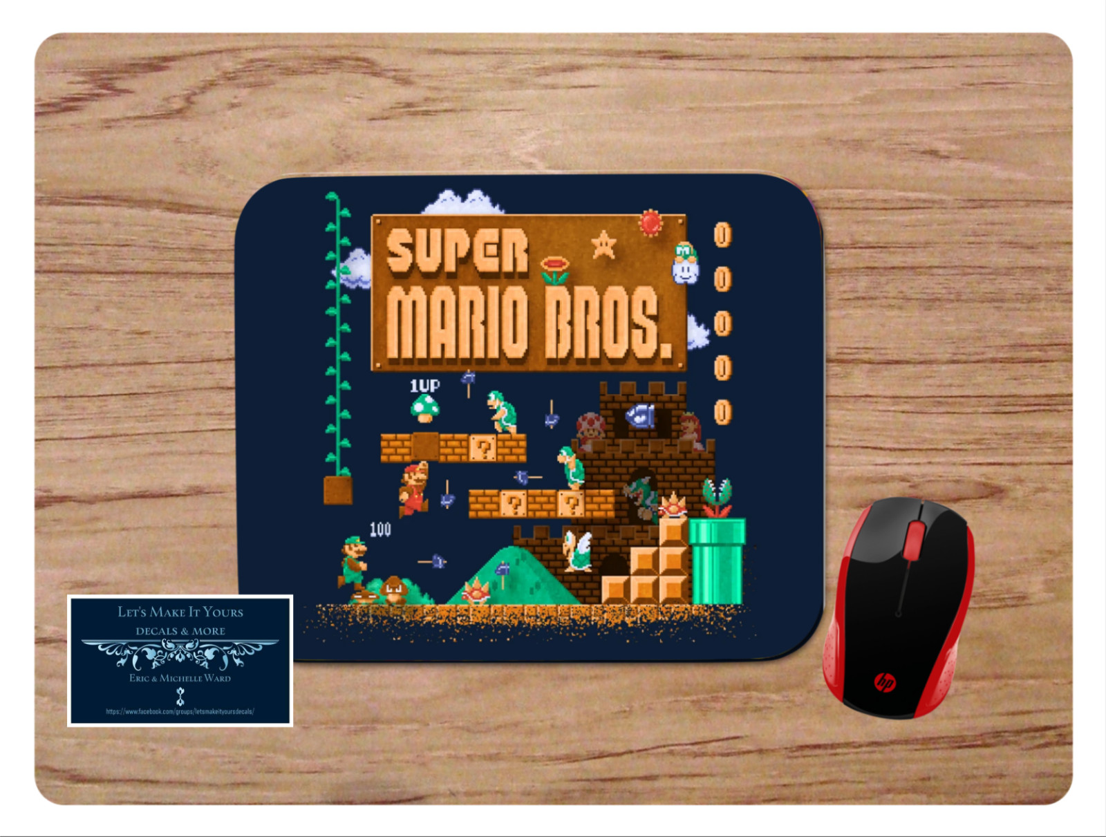 SUPER MARIO BROS CLASSIC NINTENDO INSPIRED ART PC DESK MAT MOUSE PAD OFFICE GIFT