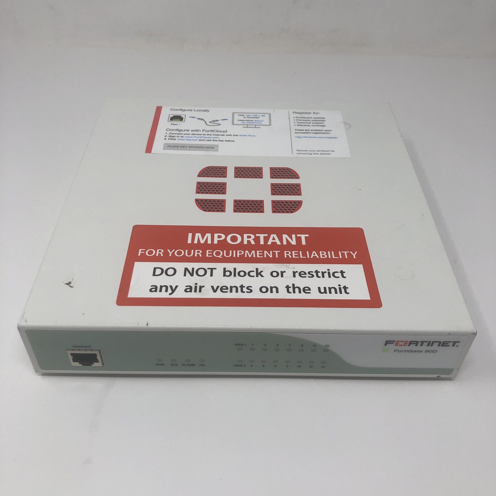 Fortinet FortiGate 90D FG-90D Firewall Network Security Appliance P12827-07-08