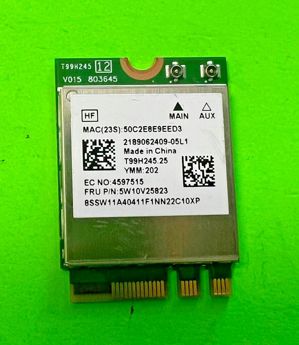 5W10V25823 Lenovo OEM Mediatek MT7921 WiFi6 Wireless Card WLAN Bluetooth 5.2