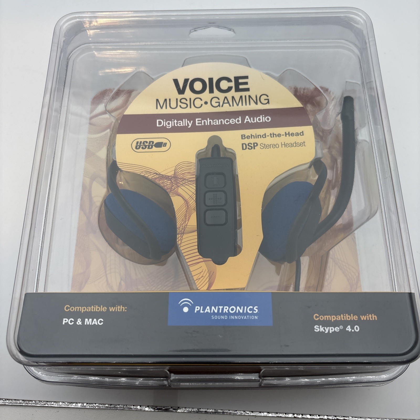 Plantronics Audio 646 DSP Stereo USB Headset Headband Music Gaming New